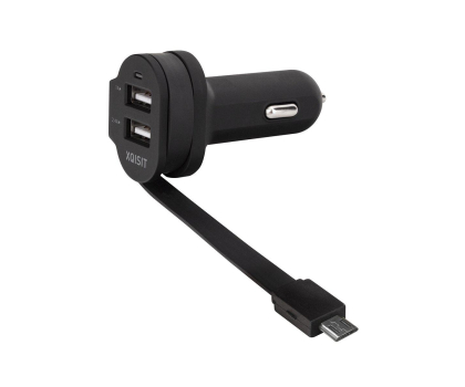 Ładowarka i akumulator Xqisit Ładowarka SAM. XQISIT 6A  microUSB/2xUSB CZARNA #